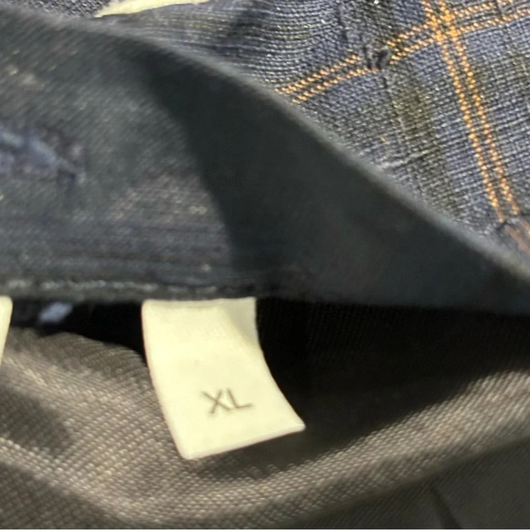 CLOSED Sz L Window  Pane Plaid Zip Up Patch Pockets Turned Collar Lined Shacket - Picture 14 of 15